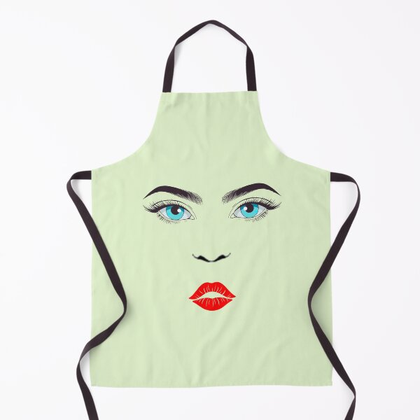 Item preview, Minimalist Pop Art Face – Blue Eyes and Red Lips designed and sold by zaoroo shop.