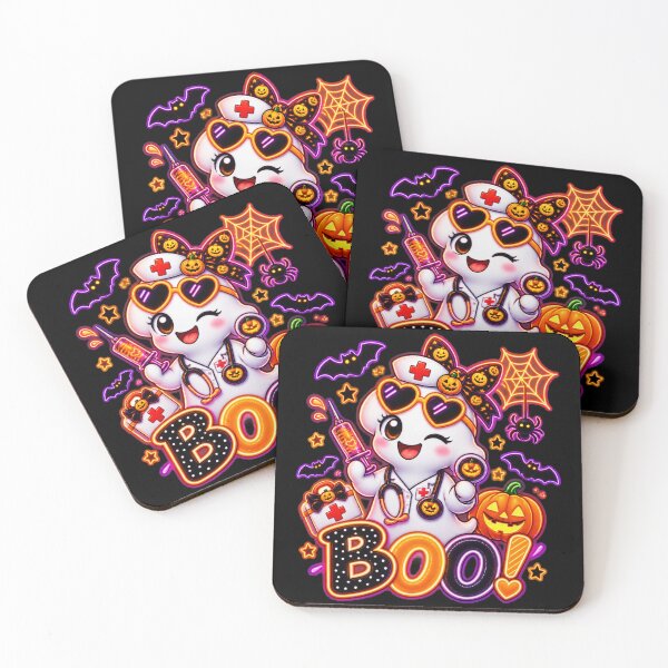 Item preview, Cute Halloween Nurse Ghost Pumpkin Spooky Medical designed and sold by QuiteOrbit.