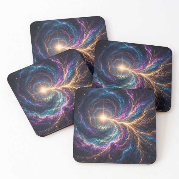 Item preview, Gold Convergence II - Golden Nebula Galaxy Cosmic Wall Art Print designed and sold by OandSDesigns23.