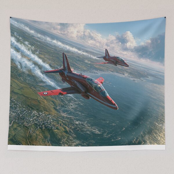 Item preview, Red Arrows Across the Coastal Sky designed and sold by Skyframe Aviation.