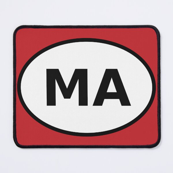 Item preview, Morocco MA International Oval Sticker · Minimalist Global Travel Identity designed and sold by The Digital Compass.