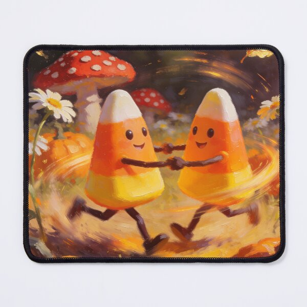 Item preview, Cute Candy Corn Friends Autumn Pumpkin Dance Halloween Art designed and sold by cr6zym1nd.
