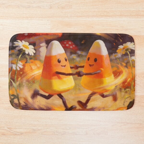 Item preview, Cute Candy Corn Friends Autumn Pumpkin Dance Halloween Art designed and sold by cr6zym1nd.