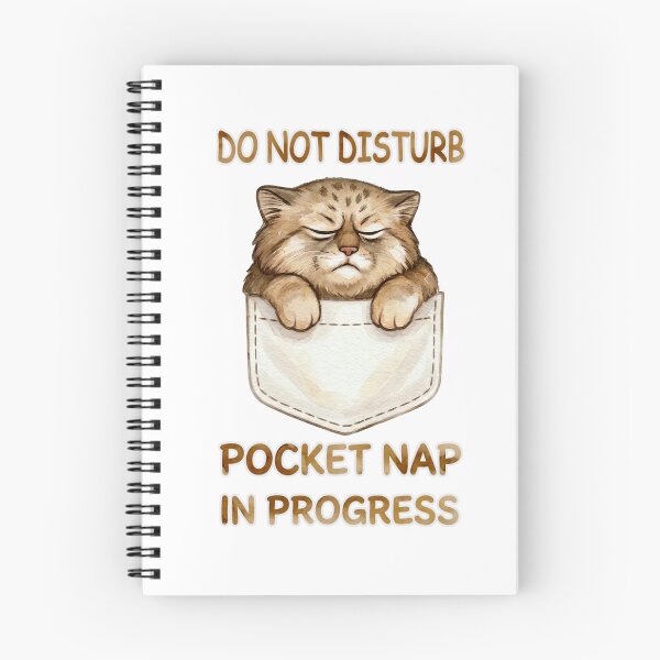 Item preview, Cute Pallas Cat Pocket Nap - Do Not Disturb Watercolor designed and sold by PawtopiaArt.