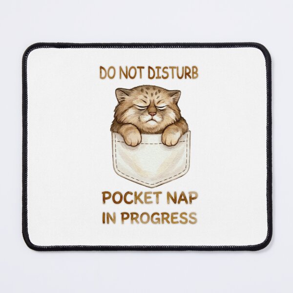 Item preview, Cute Pallas Cat Pocket Nap - Do Not Disturb Watercolor designed and sold by PawtopiaArt.