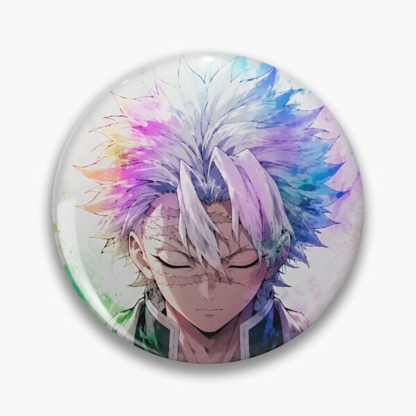 Item preview, Sanemi Shinazugawa Watercolor Portrait – Wind Hashira Anime Art designed and sold by Dyan4.