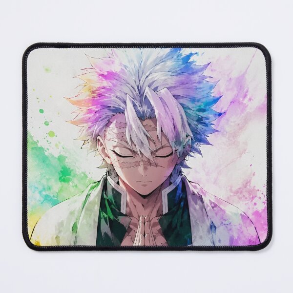 Item preview, Sanemi Shinazugawa Watercolor Portrait – Wind Hashira Anime Art designed and sold by Dyan4.