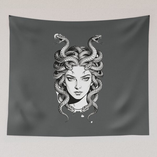 Item preview, Vintage Medusa Gorgon — Neo-Traditional Tattoo designed and sold by GodsMonsterss.