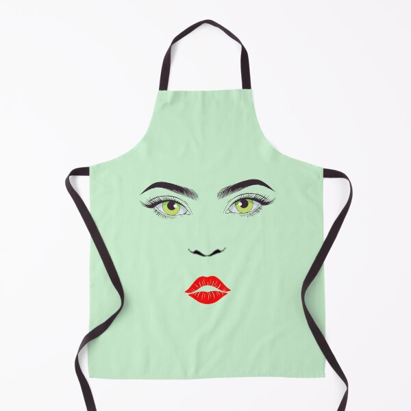 Item preview, Minimalist Pop Art Face – Green Eyes and Red Lips designed and sold by zaoroo shop.
