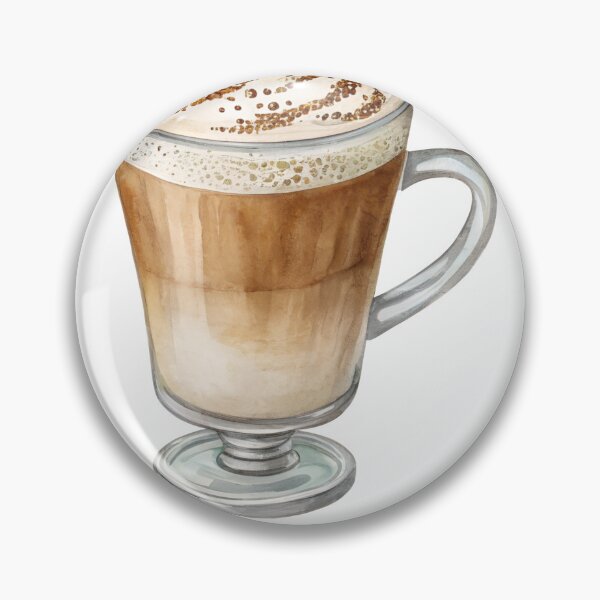 Item preview, Watercolor Coffee Latte Glass Mug Art designed and sold by AlinaMel.
