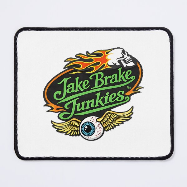 Item preview, Jake Brake Junkies Retro Flaming Skull Apparel | Best Buy designed and sold by JeremyMcs.