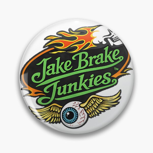 Item preview, Jake Brake Junkies Retro Flaming Skull Apparel | Best Buy designed and sold by JeremyMcs.