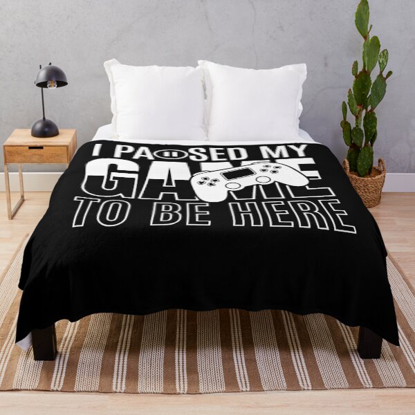 Item preview, I paused my game to be here funny gamer gaming quotes designed and sold by Trenddesigns24.