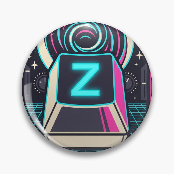 Item preview, Ctrl Z Real Life Undo Shortcut Retro Keyboard Badge designed and sold by TechNexusPrints.