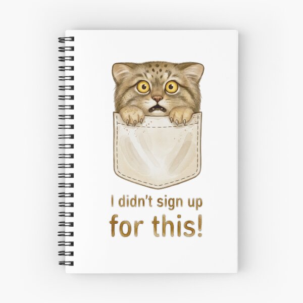 Item preview, Funny Scared Pallas Cat In Pocket Watercolor Art designed and sold by PawtopiaArt.