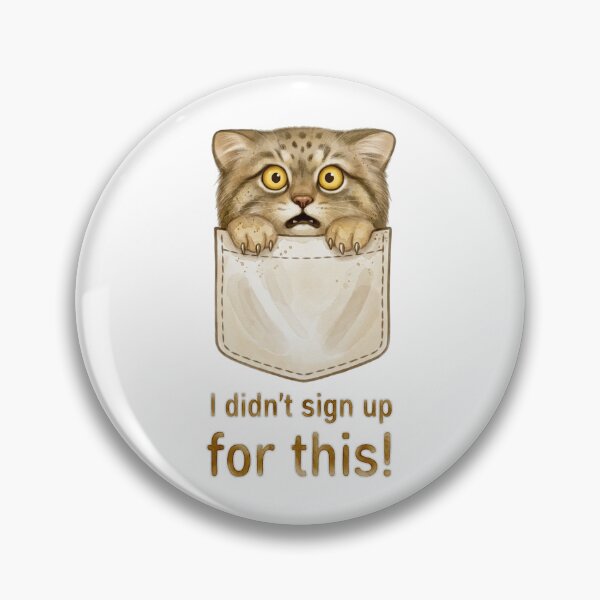 Item preview, Funny Scared Pallas Cat In Pocket Watercolor Art designed and sold by PawtopiaArt.
