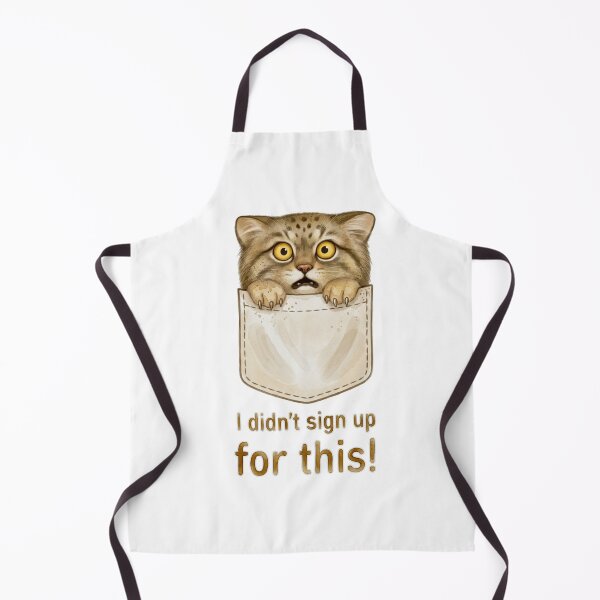 Item preview, Funny Scared Pallas Cat In Pocket Watercolor Art designed and sold by PawtopiaArt.