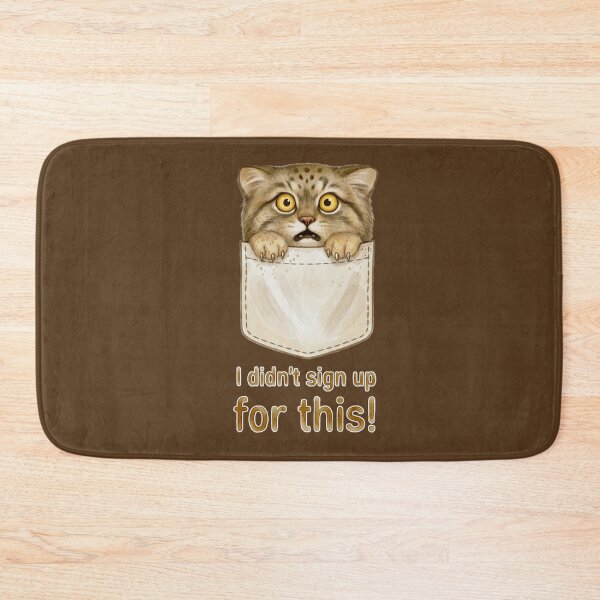 Item preview, Funny Scared Pallas Cat In Pocket Watercolor Art designed and sold by PawtopiaArt.