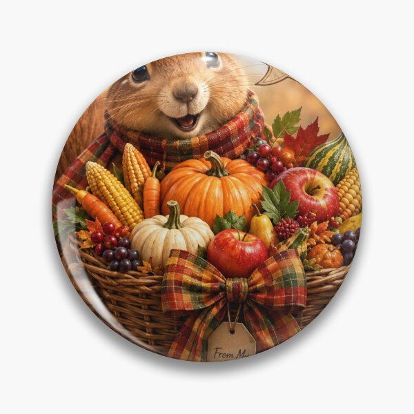 Item preview, A Little Harvest for You – Cute Autumn Squirrel with Pumpkin Harvest Basket designed and sold by CKADigital.