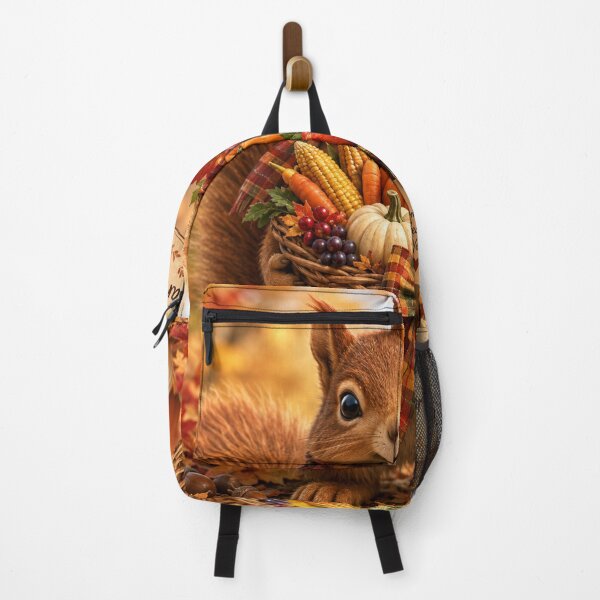 Item preview, A Little Harvest for You – Cute Autumn Squirrel with Pumpkin Harvest Basket designed and sold by CKADigital.