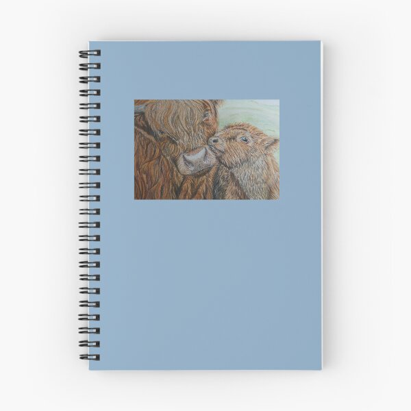 Item preview, Highland cows drawn in coloured pencil designed and sold by ZoNixonArt.