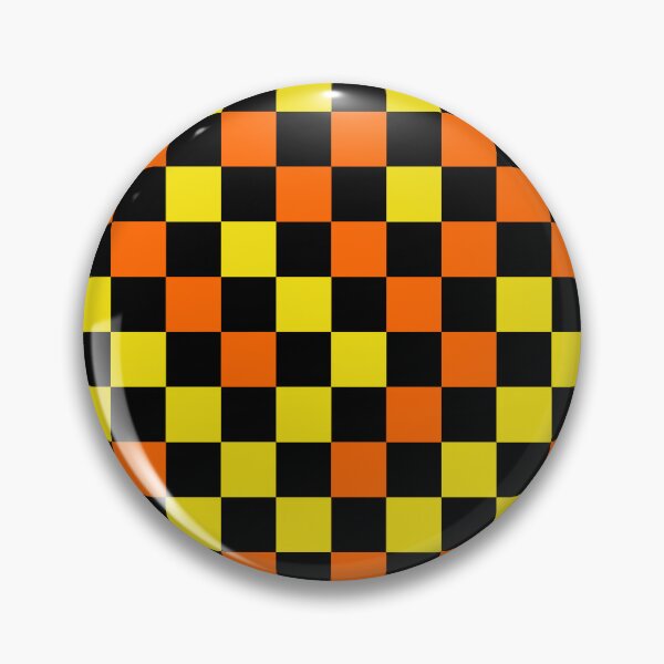 Item preview, Orange Yellow and Black Checkered Design   designed and sold by PatternTitan.
