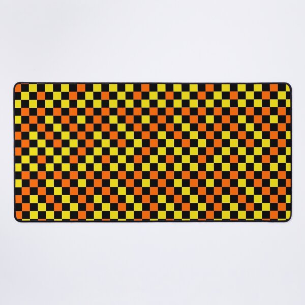 Item preview, Orange Yellow and Black Checkered Design   designed and sold by PatternTitan.