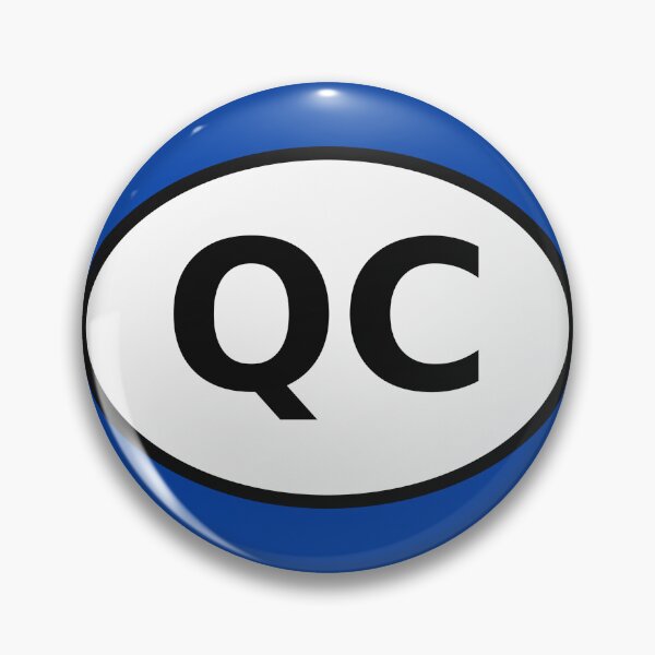 Item preview, Quebec QC International Oval Sticker · Minimalist Canadian Travel Identity designed and sold by The Digital Compass.