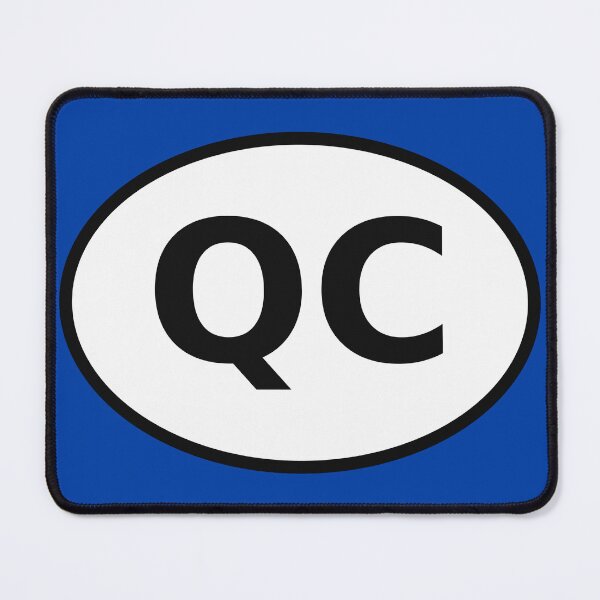 Item preview, Quebec QC International Oval Sticker · Minimalist Canadian Travel Identity designed and sold by The Digital Compass.