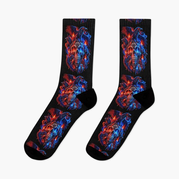 Item preview, Dark Fantasy Raven Skull Neon Gothic Design designed and sold by QuiteOrbit.
