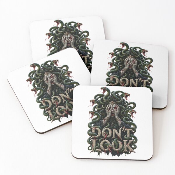 Item preview, Don't Look - Scary Medusa Greek Mythology Horror Art designed and sold by HorrorWorldWeb.