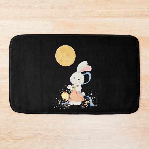 Item preview, Mid Autumn Moon Rabbit Cute Watercolor Hanfu Illustration for Festival Gift designed and sold by LafinaArt.