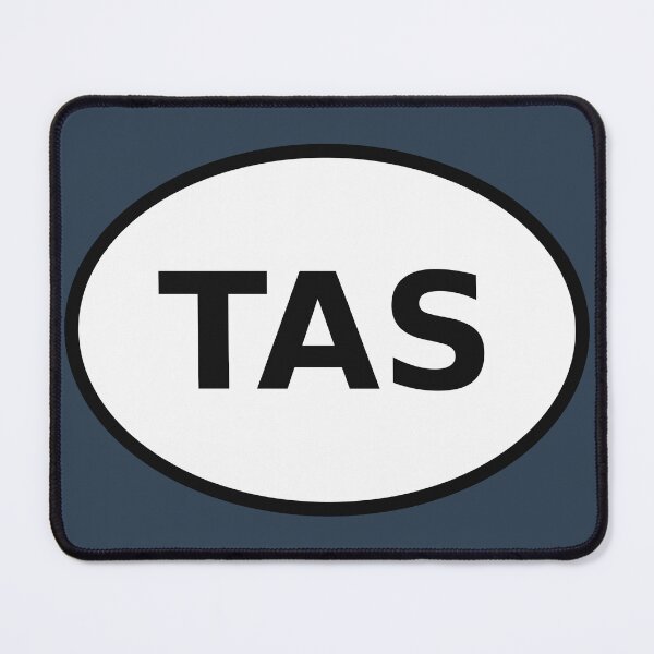 Item preview, Tasmania TAS International Oval Sticker · Minimalist Australian Travel Identity designed and sold by The Digital Compass.