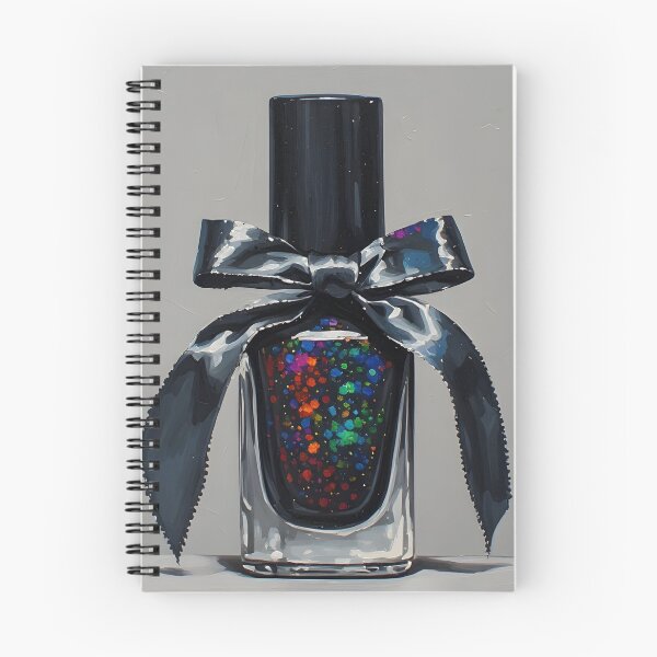 Item preview, Galaxy Glitter Nail Polish with Black Bow Oil Painting designed and sold by Sweetchaos73.