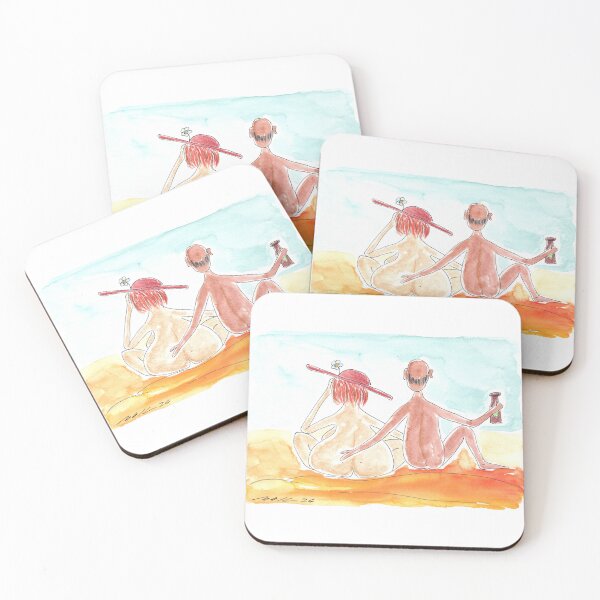 Item preview, Summertime, Nudist Couple designed and sold by Anke‘s Bazaar.
