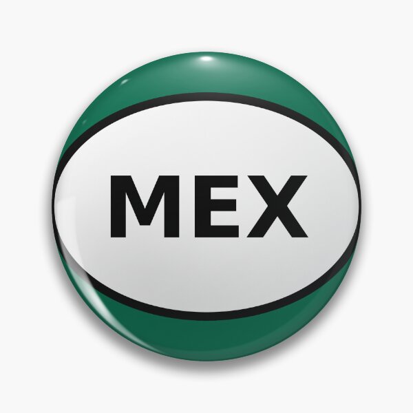 Item preview, Mexico MEX International Oval Sticker · Minimalist Global Travel Identity designed and sold by The Digital Compass.