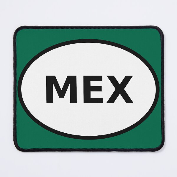 Item preview, Mexico MEX International Oval Sticker · Minimalist Global Travel Identity designed and sold by The Digital Compass.