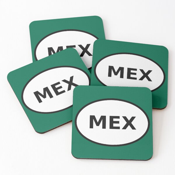 Item preview, Mexico MEX International Oval Sticker · Minimalist Global Travel Identity designed and sold by The Digital Compass.