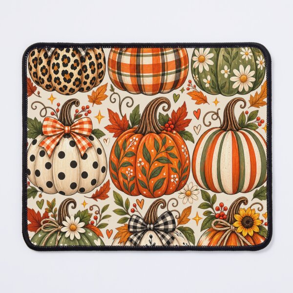 Item preview, Patterned Autumn Pumpkin Grid Vintage Cottagecore Fall Graphic designed and sold by PACS0011.