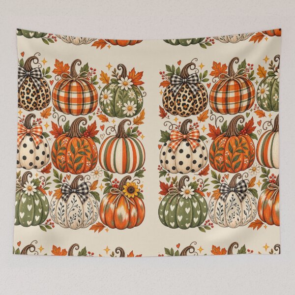 Item preview, Patterned Autumn Pumpkin Grid Vintage Cottagecore Fall Graphic designed and sold by PACS0011.