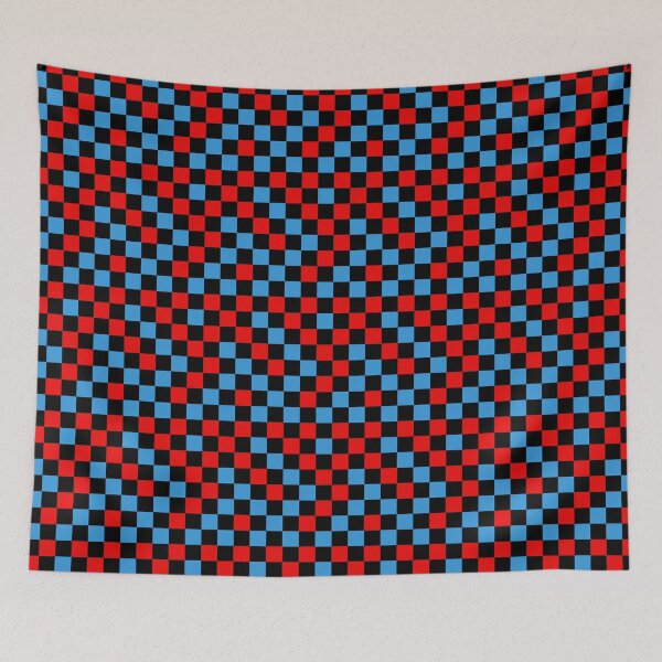 Item preview, Red Blue and Black Checkered Design   designed and sold by PatternTitan.