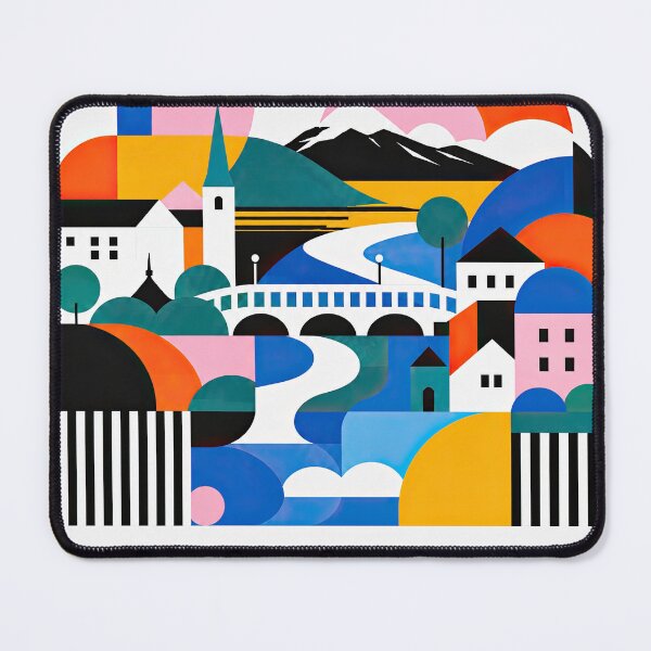 Item preview, Colorful geometric travel poster of Iceland featuring mountains, designed and sold by ckybe.