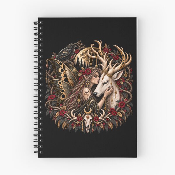 Item preview, Vesperhart: Goth Fairy with White Stag designed and sold by FaerieFusion.