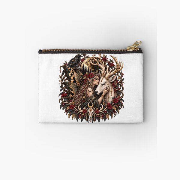 Item preview, Vesperhart: Goth Fairy with White Stag designed and sold by FaerieFusion.