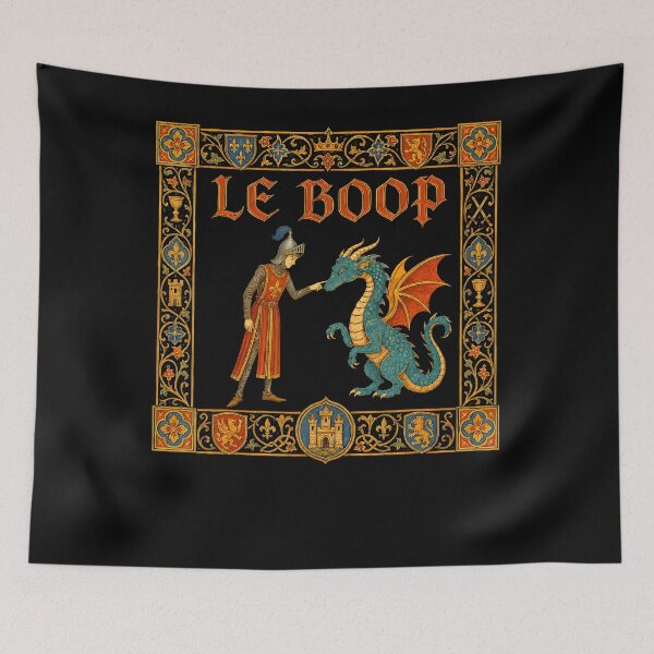 Item preview, Le Boop Medieval Knight Dragon Fantasy Humor designed and sold by Averybennett23.