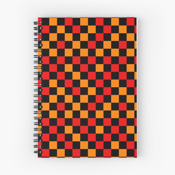 Item preview, Red Orange and Black Checkered Design   designed and sold by PatternTitan.
