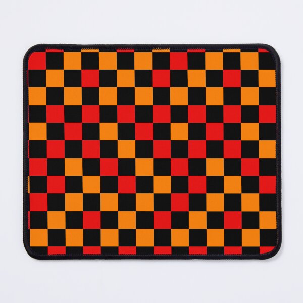 Item preview, Red Orange and Black Checkered Design   designed and sold by PatternTitan.