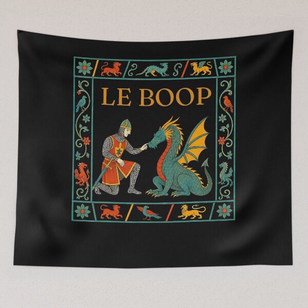 Item preview, Le Boop Medieval Knight Dragon Fantasy Humor designed and sold by Averybennett23.