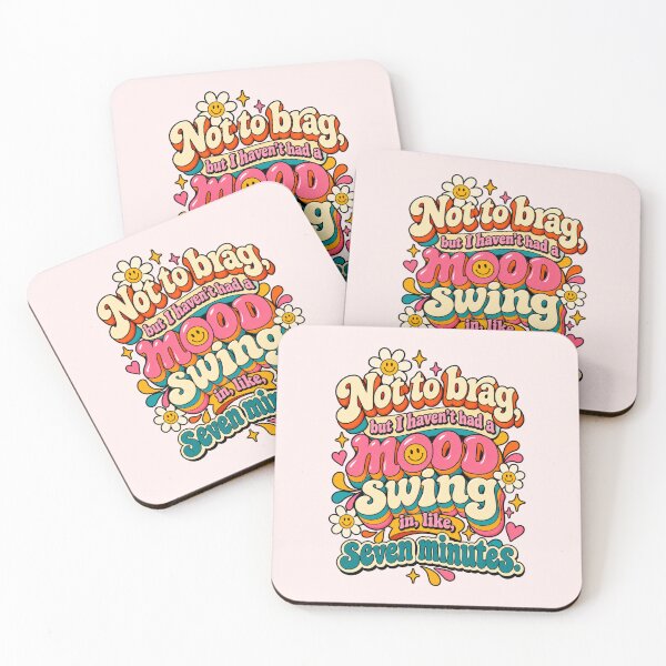 Item preview, Mood Swings Retro Hippie Typography designed and sold by Festive Bug.