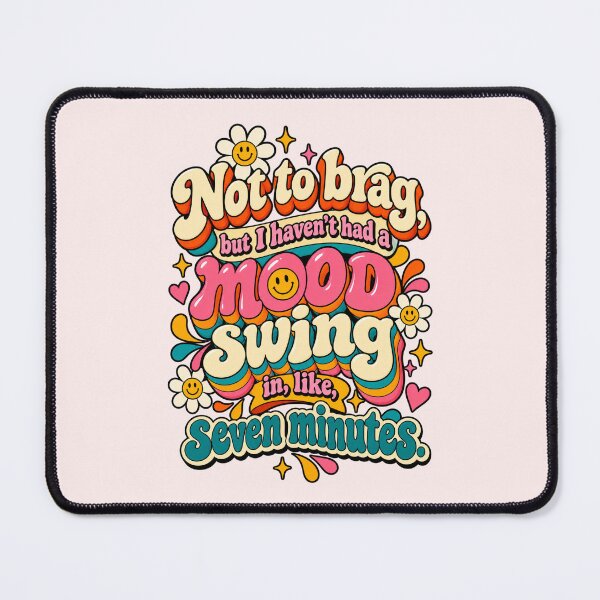 Item preview, Mood Swings Retro Hippie Typography designed and sold by Festive Bug.